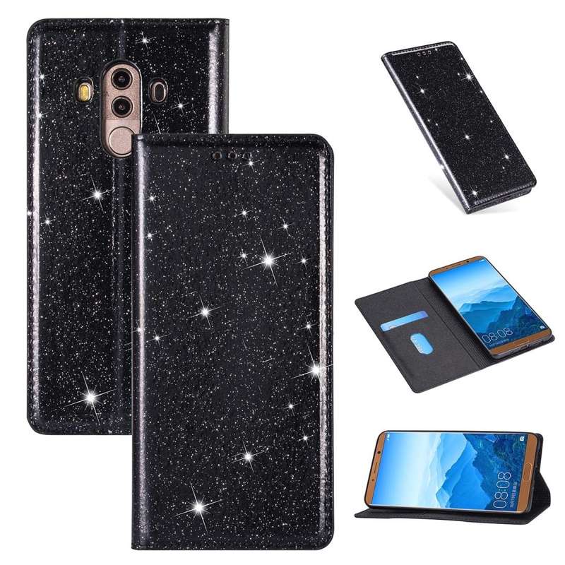 For Huawei Mate 10 Pro Ultrathin Glitter Magnetic Horizontal Flip Leather Case with Holder & Card...