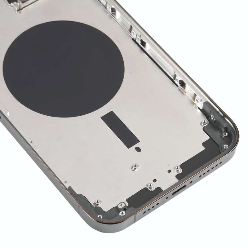 Back Housing Cover with SIM Card Tray & Side  Keys & Camera Lens for iPhone 13 Pro Max(Black)
