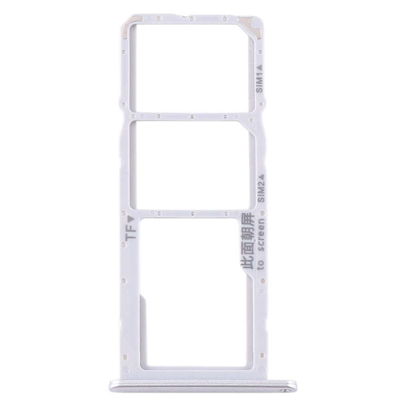 SIM Card Tray + SIM Card Tray + Micro SD Card Tray for Huawei Y6p (Silver)