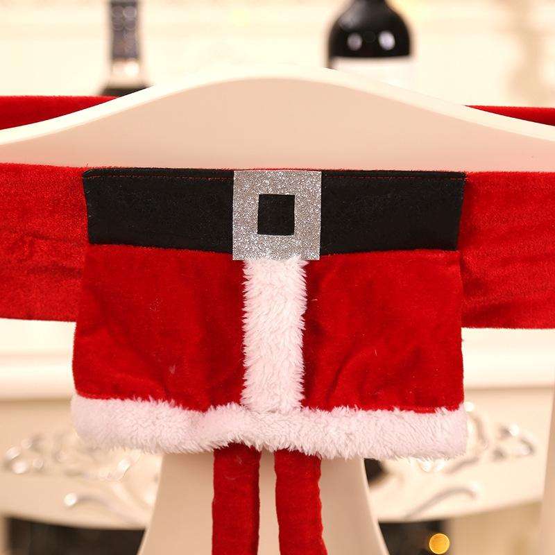 Christmas Chair Cover Decorations Christmas Table Party Ornaments(A131 Green Elf Long Leg)