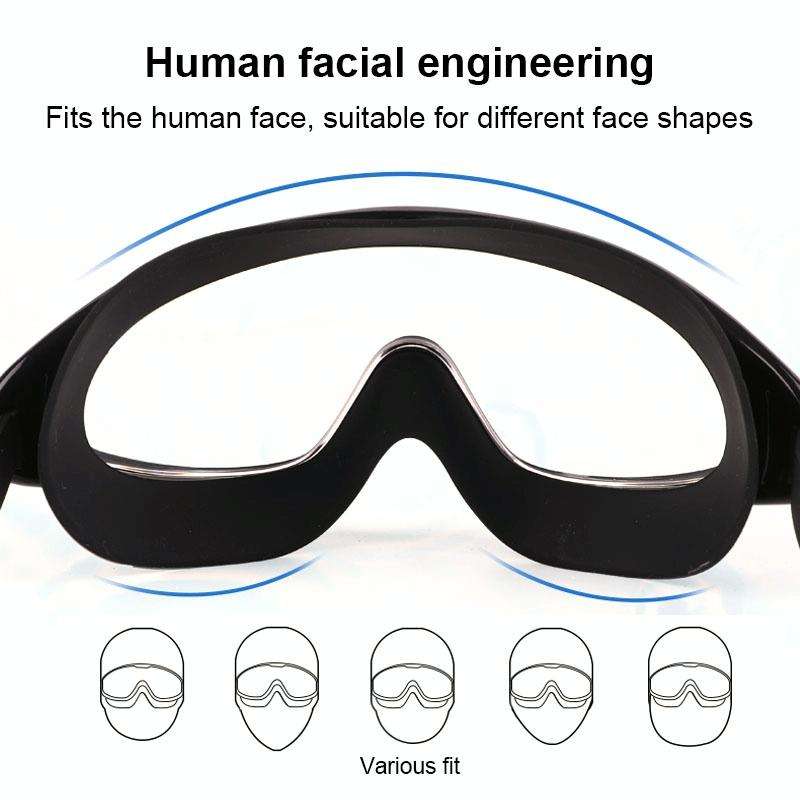 Liquid Silicone Swimming Equipment HD Anti-fog Comfortable Electroplated Swimming Goggles(Black T...