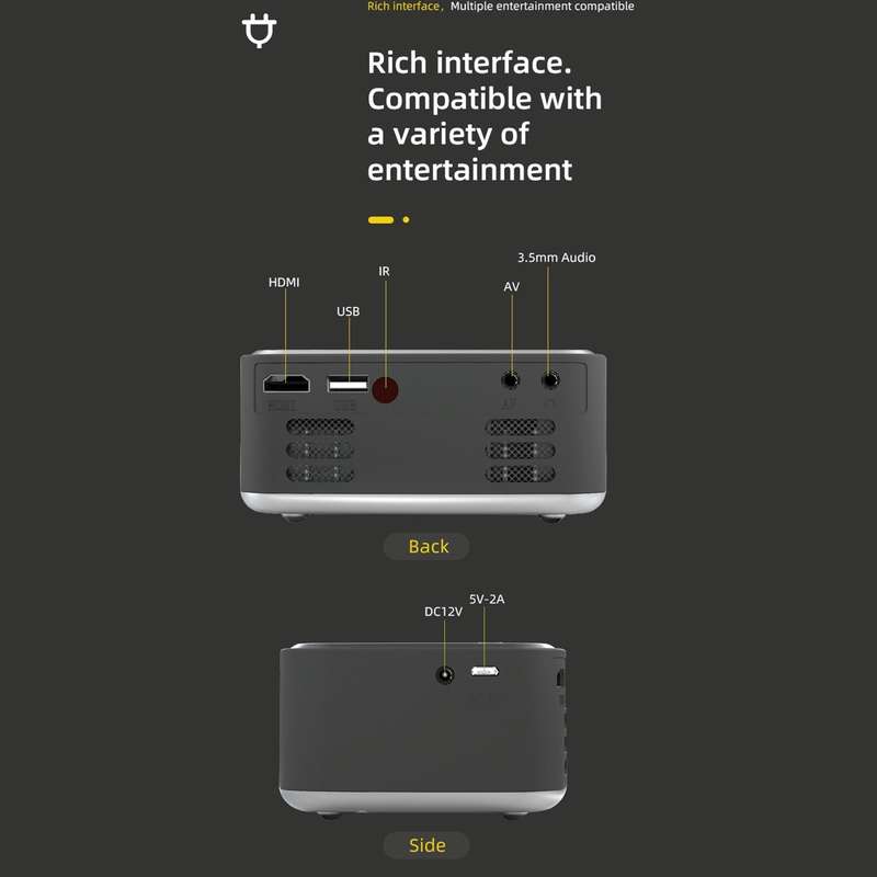 T20 320x240 400 Lumens Basic Version Portable Home Theater LED HD Digital Projector, Plug Type:UK...