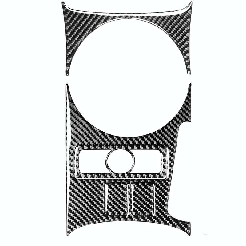 5 in 1 Car Carbon Fiber Gear Position Console Decorative Sticker for Mazda RX8 2004-2008, Left an...