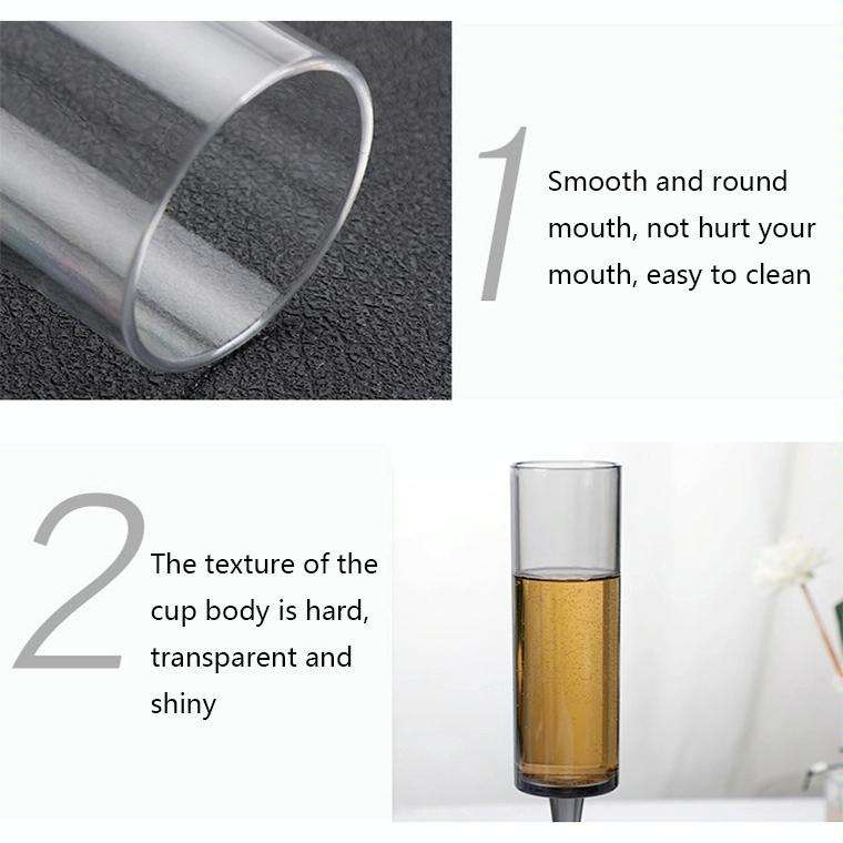 165ml Household Acrylic Champagne Glasses(Transparent)