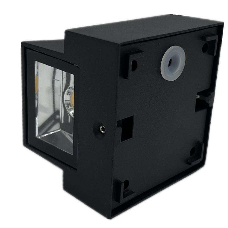 Outdoor Square Waterproof Wall Light, Power: Single K 5W(Warm White)