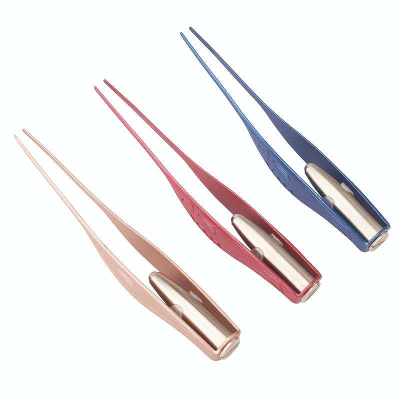 3 PCS Visible Light Ear Spoon Tool Tweezers(Random Color Delivery)