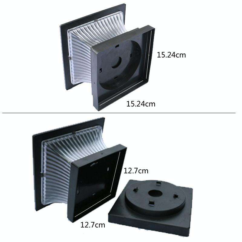 Outdoor Solar Column Lamp IP44 Waterproof Garden Fence Light Solar Street Lamp(Black Shell+White ...
