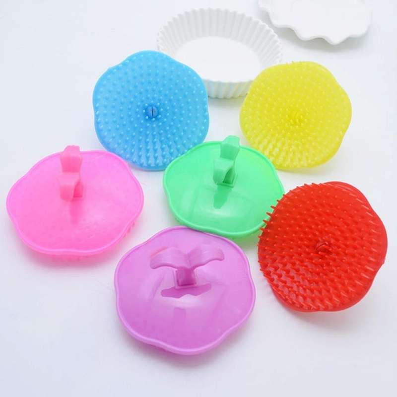 12 PCS Shampoo Brush Adult Scalp Massage Brush Soft Glue Bathroom Shampoo CombRandom Color Delivery