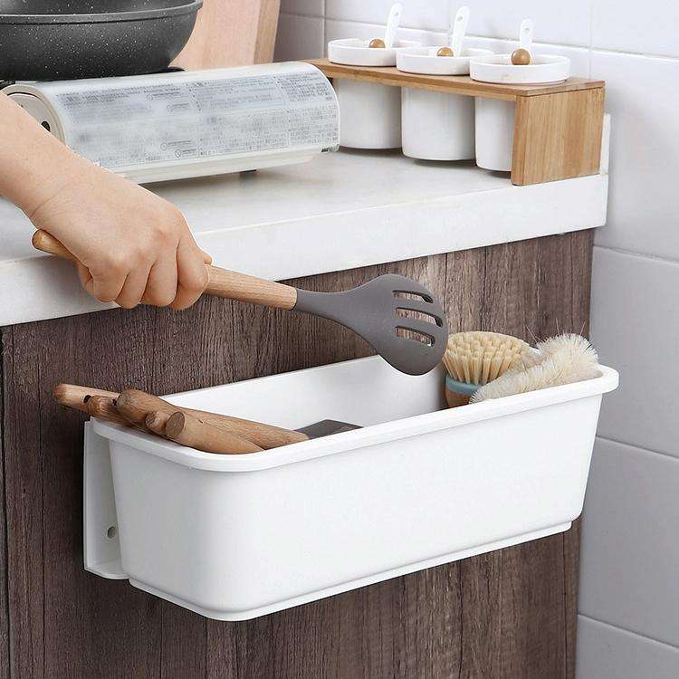 Wall-mounted Drawer Type Kitchen Spice Rack Perforation-free Household Cabinets & Kitchenware Sto...