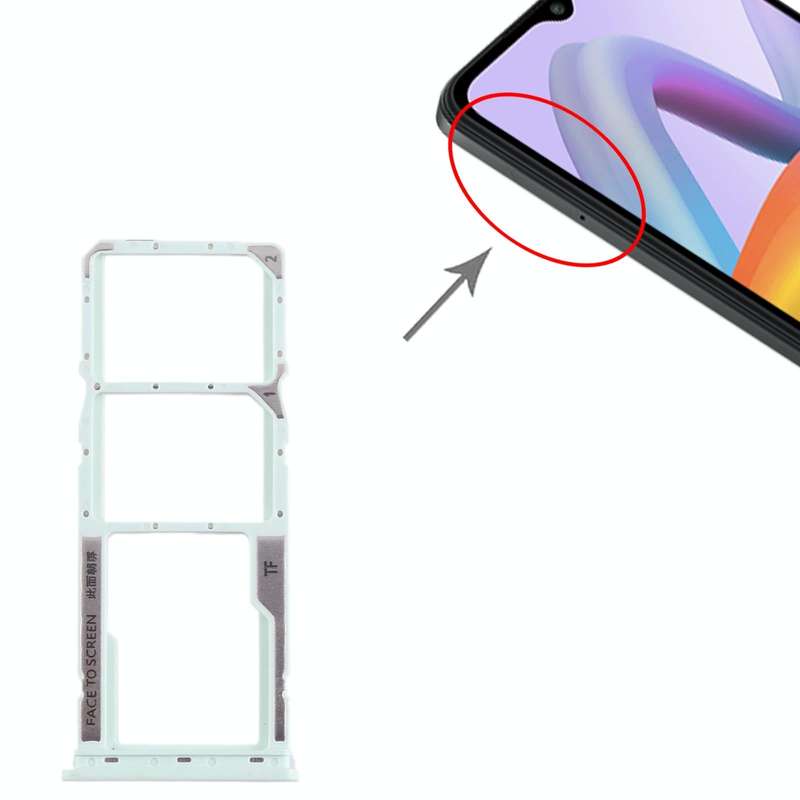 For Xiaomi Redmi A2+ SIM Card Tray + SIM Card Tray + Micro SD Card Tray (Green)