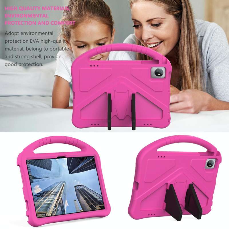 For Blackview Tab 8 WiFi 10.1 2023 EVA Shockproof Tablet Case with Holder(Rose Red)
