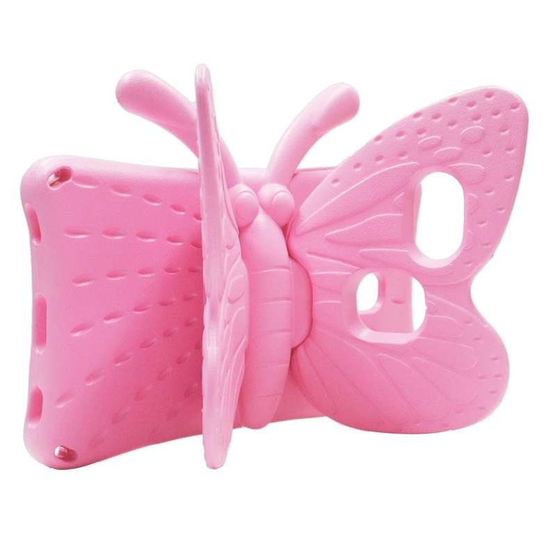 For Samsung Galaxy Tab A9 8.7 X110/X115 Butterfly Bracket Kids EVA Shockproof Tablet Case(Pink)