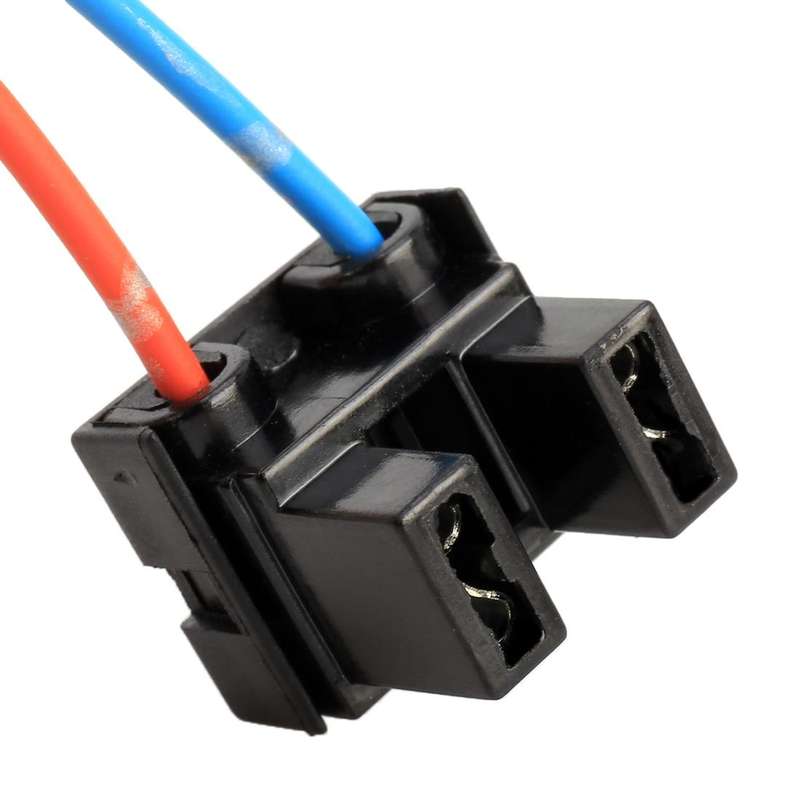 2 PCS Car H7 Elbow Bulb Holder Base Female Socket with Wire