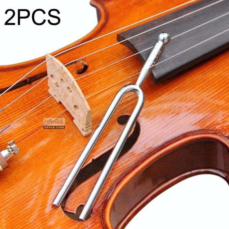 2 PCS Resonant Standard Teaching Sound Fork Stainless Steel Violin Instrument Music Sound Fork(Si...