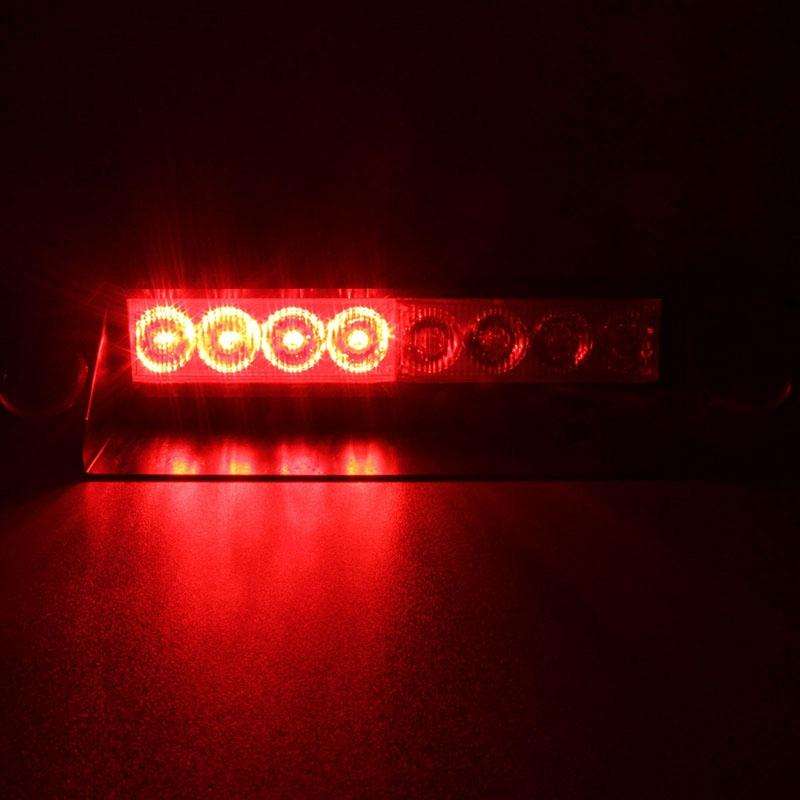 8W 800LM 8-LED Red Light 3-Modes Adjustable Angle Car Strobe Flash Dash Emergency Light Warning L...