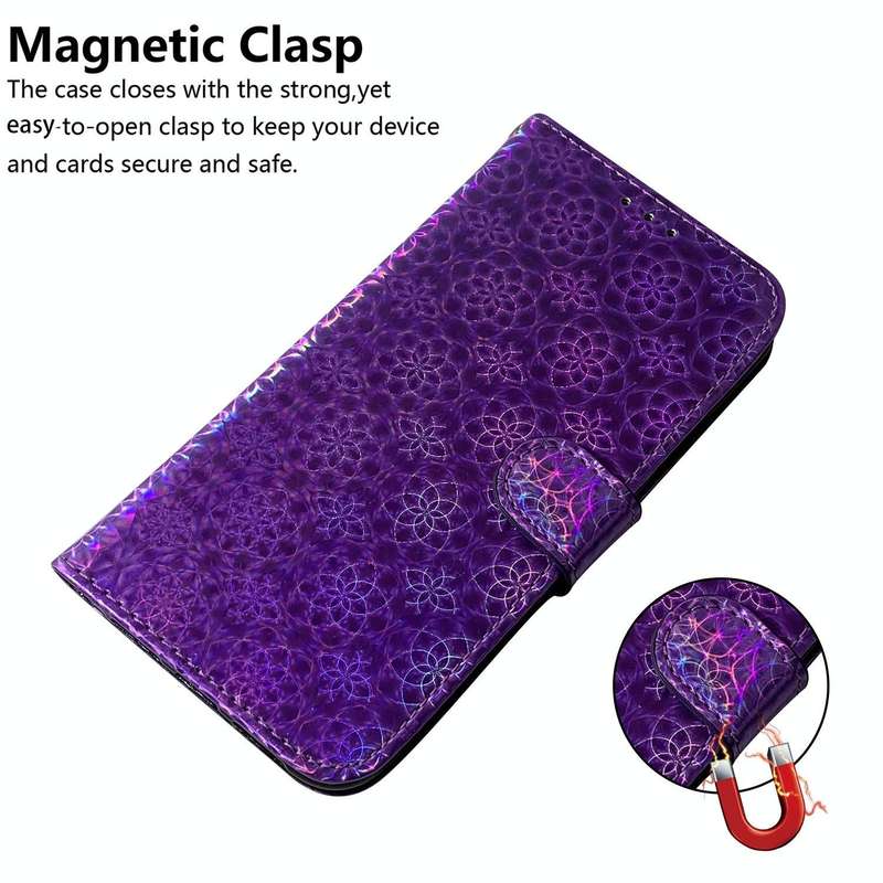 For Honor X8 Colorful Magnetic Buckle Leather Phone Case(Purple)