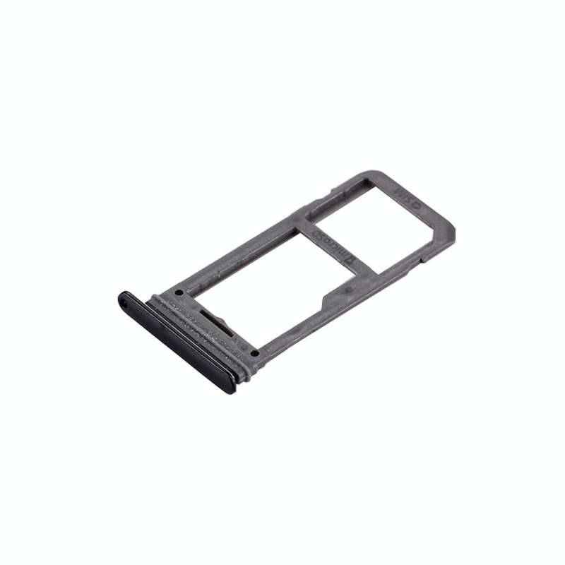 For Galaxy S8 SIM Card Tray + Micro SD Tray (Black)