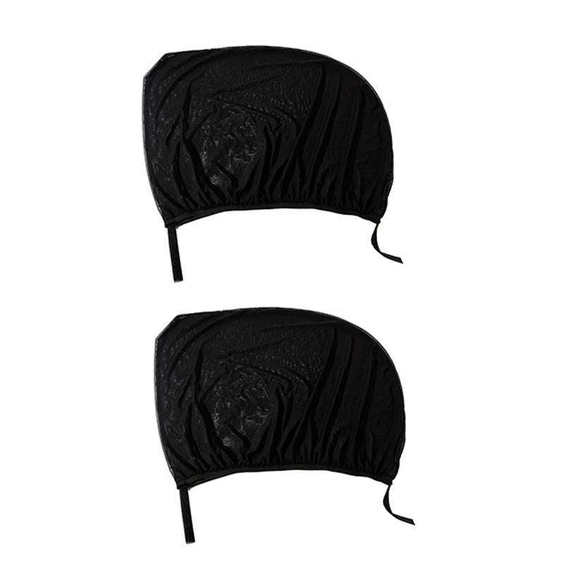 1 Pair Mesh Linen Car Adhesive Curtain Sunshade(Rear Window)
