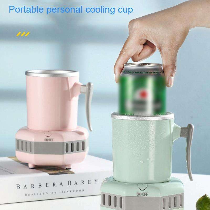 Fast Cooling Cup Mini Chilled Drinks Juice Desktop Quick-Freeze Cooling Drinks Cup, CN Plug(Green)