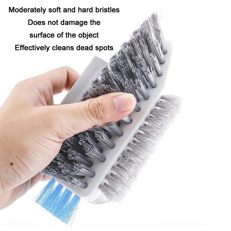 Bathroom Floor Corner Crevice Cleaning Brush(Yellow Green)