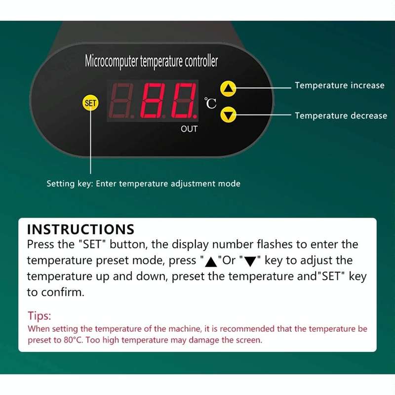 BST-B-856A AC 220V Electrical Vacuum Pump LCD Screen Separator, US Plug