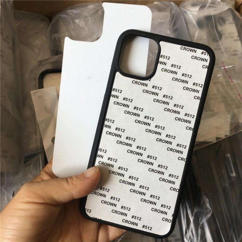 For iPhone 14 10 PCS 2D Blank Sublimation Phone Case(Black)