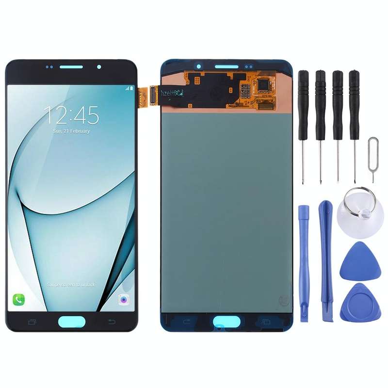 Original Super AMOLED LCD Screen for Galaxy A9 Pro (2016) / A910F Digitizer Full Assembly (Black)