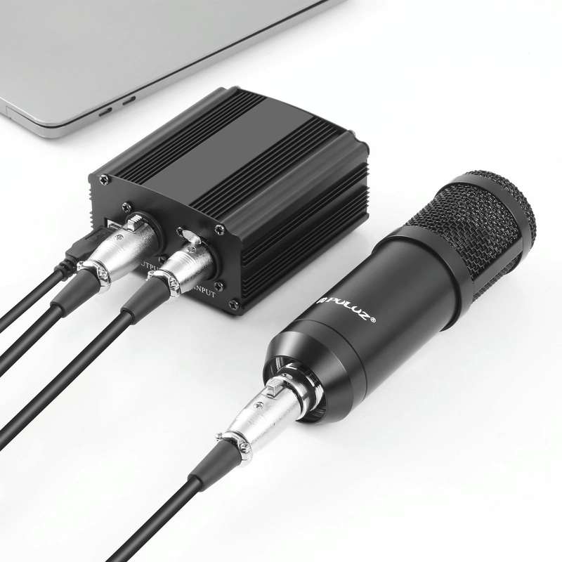 PULUZ 48V Phantom Power Supply for Condenser Microphone(Black)