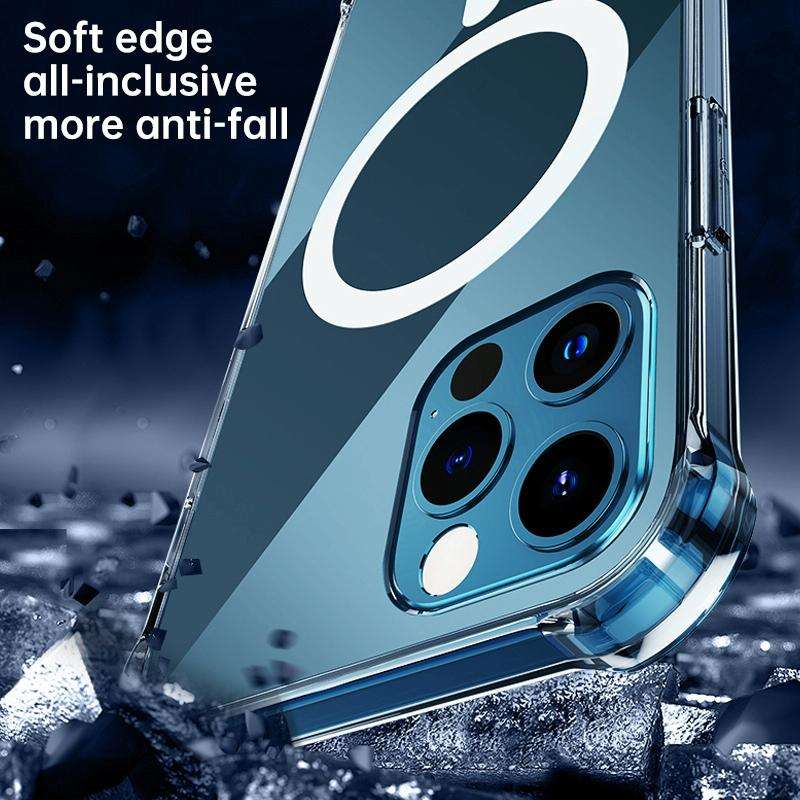 For Huawei P40 Pro Magsafe Case Clear Four-corner Airbag Shockproof PC + TPU Case with Magnetic(T...
