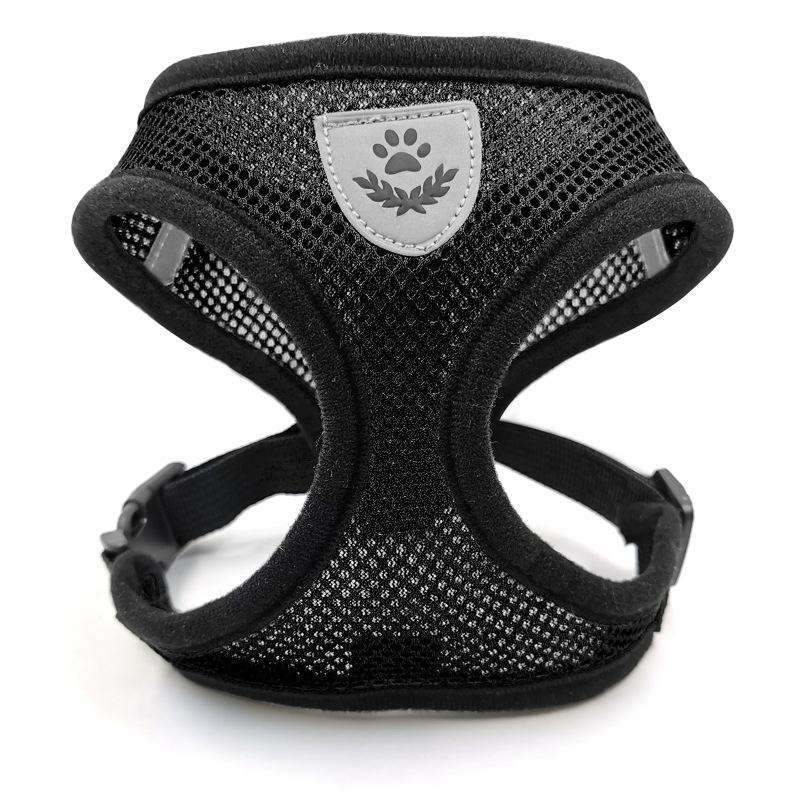 Pet Chest Strap Small Medium Dog Cat Breathable Dog Walking Vest, Size: L Chest Back(Black)