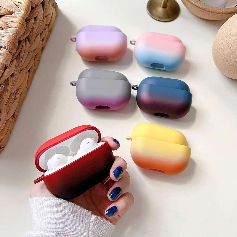 For Xiaomi Redmi Buds 4 Pro Gradient PC Frosted Earphone Protective Case(Gradient Grey)