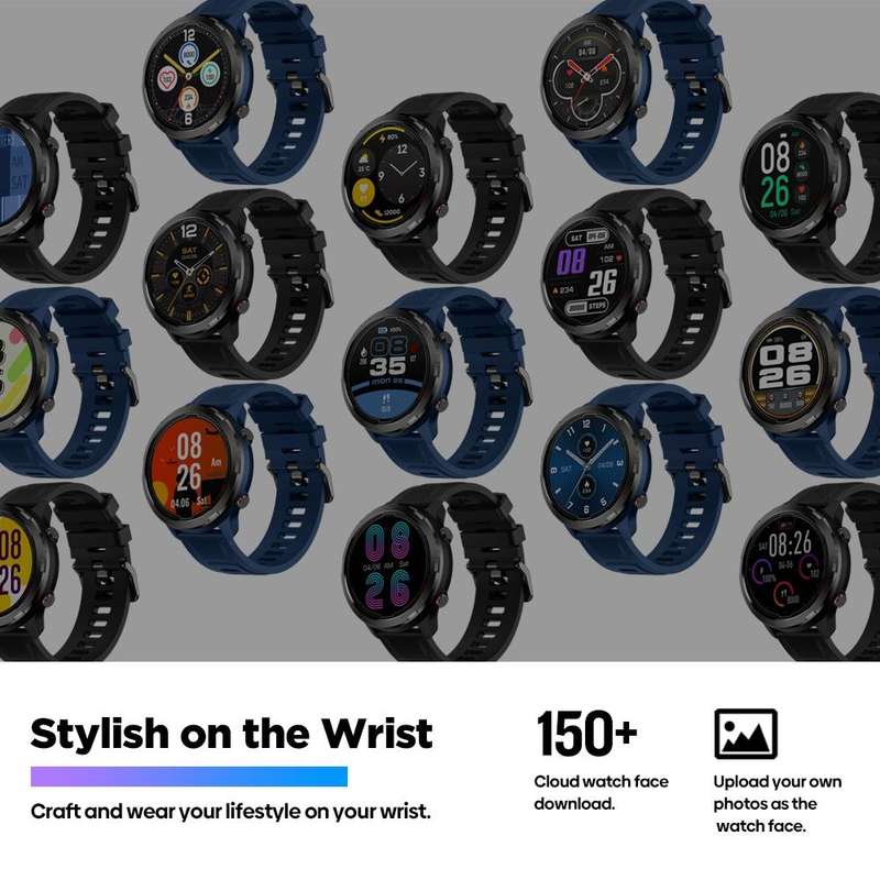Zeblaze Stratos 2 Lite 1.32 inch IPS Screen 5 ATM Waterproof GPS Smart Watch, Support Heart Rate ...