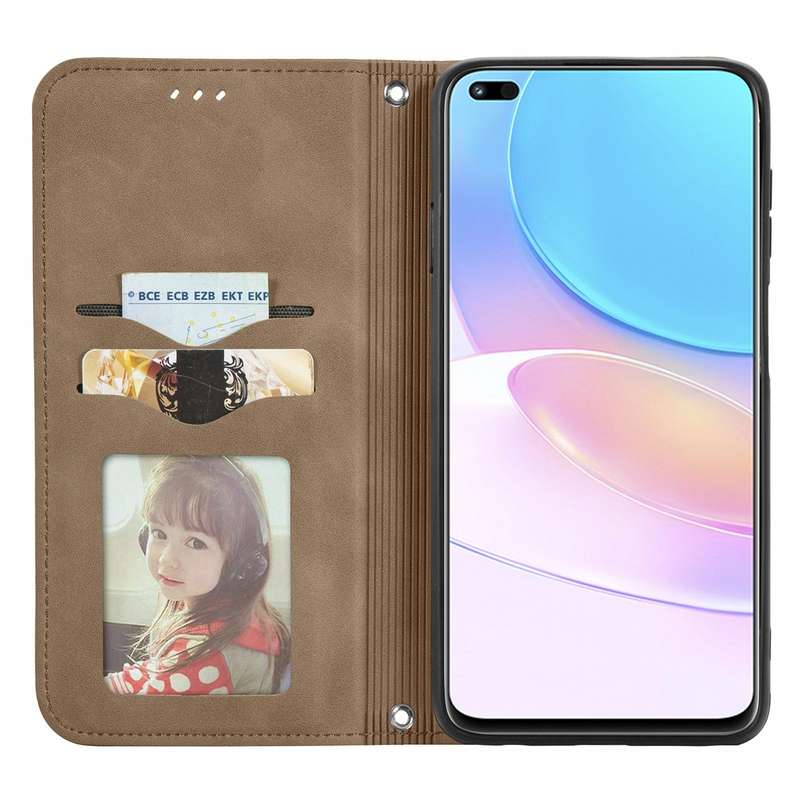 For Huawei nova 8i Retro Skin Feel Magnetic Horizontal Flip Leather Case with Holder & Card Slots...