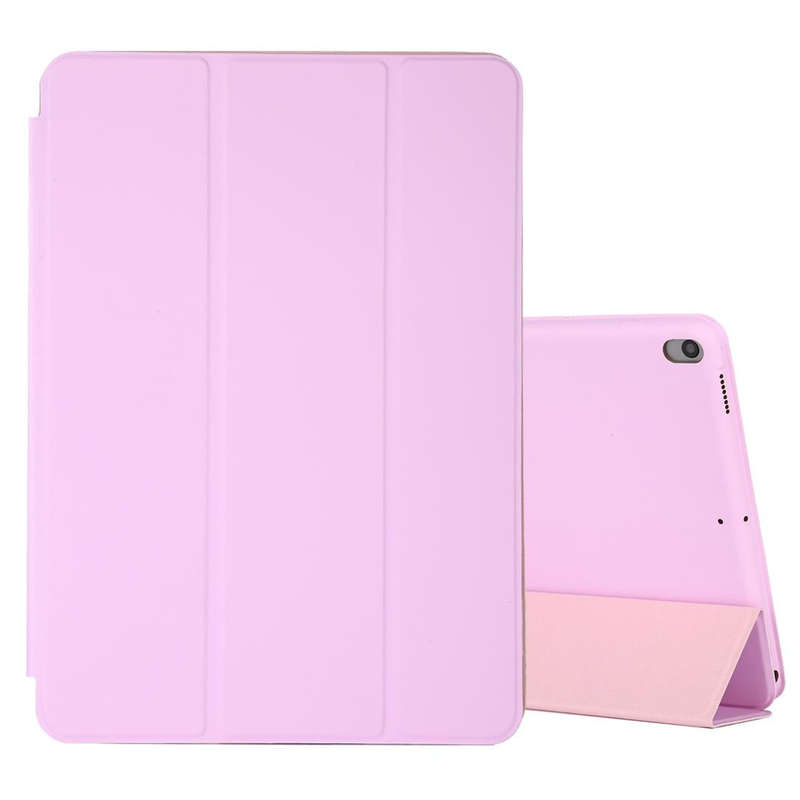 For iPad Air 3 10.5 inch Horizontal Flip Smart Leather Case with Three-folding Holder(Pink)