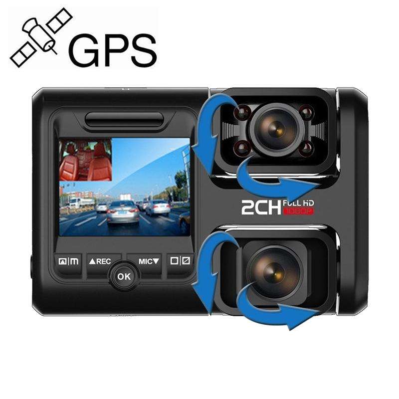 Z30 WiFi Dual-lens HD 2160P Non-light Night Vision 360-degree Panoramic Driving Recorder, GPS Ver...