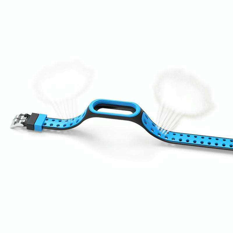 For Xiaomi Mi Band 5 Silicone Double Buckle Replacement Wrist Strap(Black)