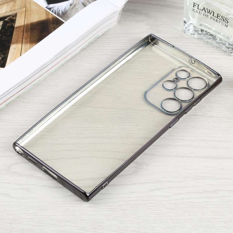 For Samsung Galaxy S22 Ultra 5G SULADA Elastic Silicone Edge + TPU Phone Case(Black)
