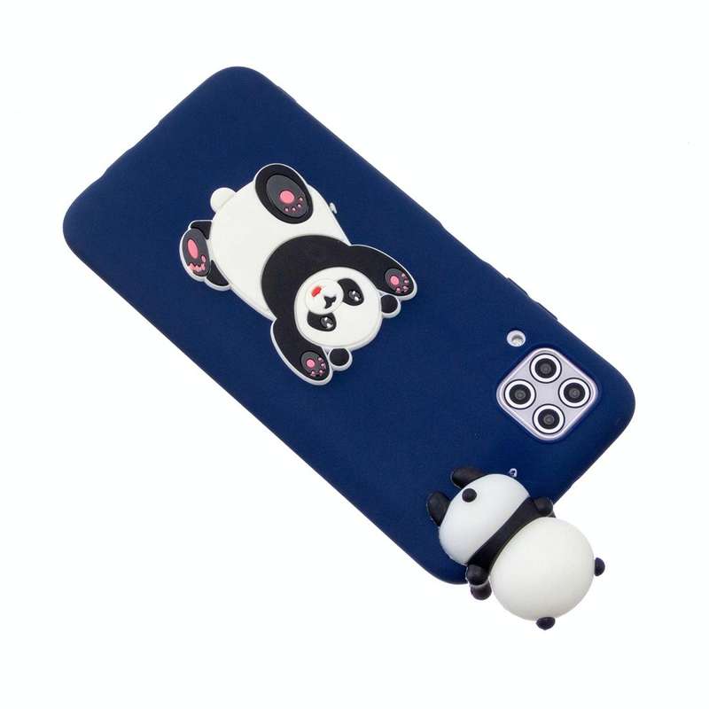 For Huawei P40 Lite Shockproof 3D Lying Cartoon TPU Protective Case(Panda)