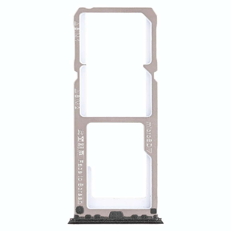 For OPPO A3 2 x SIM Card Tray + Micro SD Card Tray (Black)