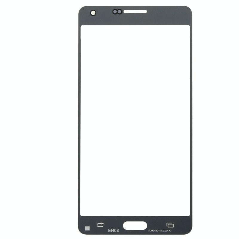 For Samsung Galaxy A7 (2015) 10pcs Front Screen Outer Glass Lens (Black)