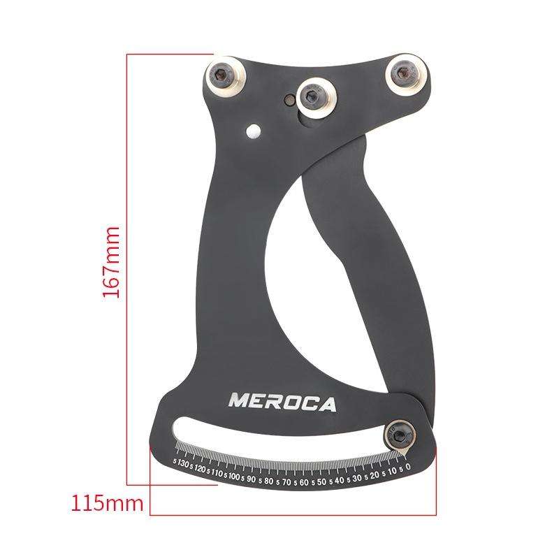 MEROCA Bicycle Ring Calibration Tool Spoke Tension Tube Wheel Set Steel Wire, Color: Black+Wrench