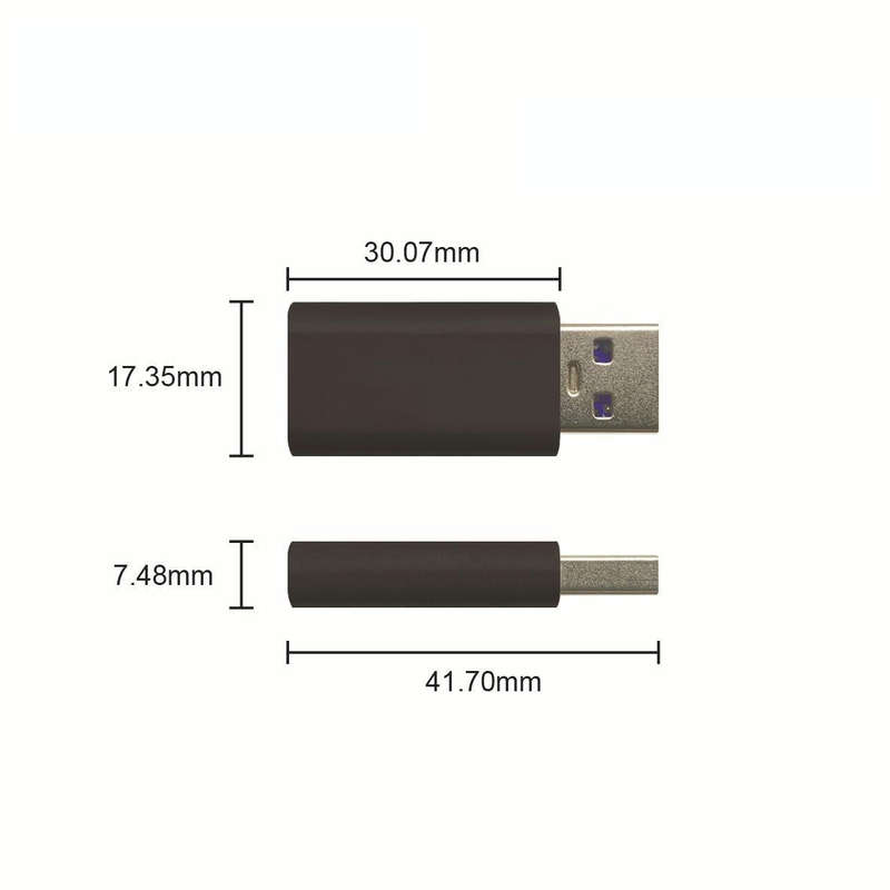 GE06 USB Data Blocker Fast Charging Connector(Black)
