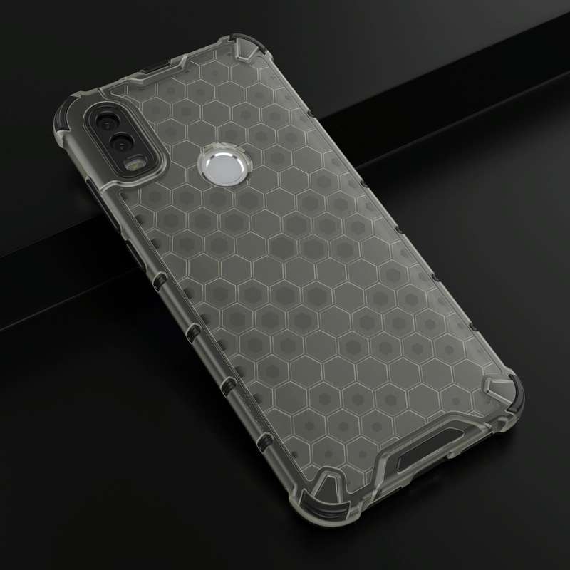 For Alcatel 1V (2020) Shockproof Honeycomb PC + TPU Case(Black)