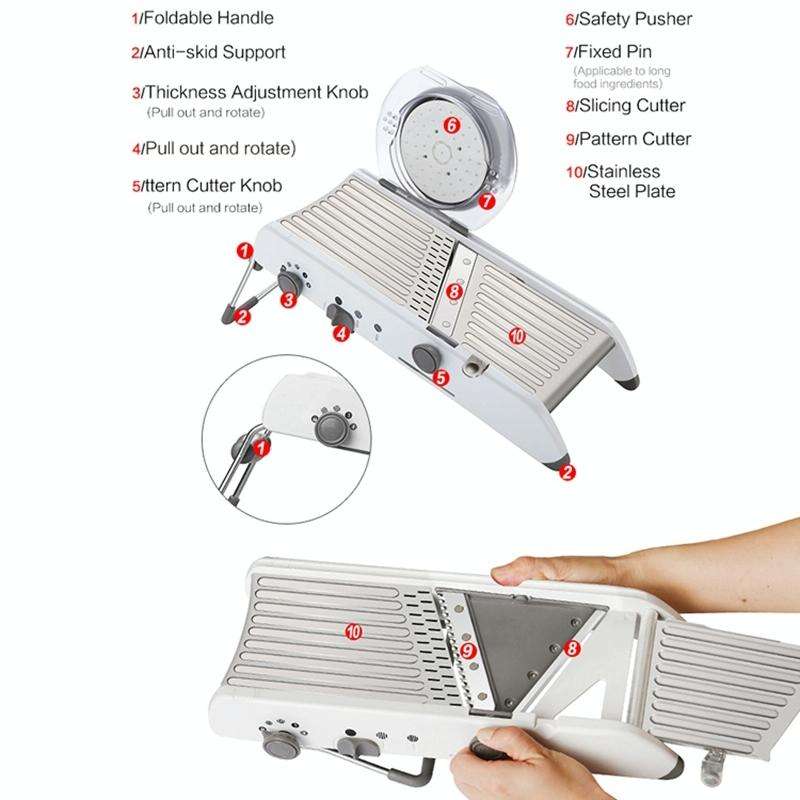 CZ-01 Multifunctional Household Stainless Steel Manual Vegetable Cutting Machine Carrot Potato Gr...