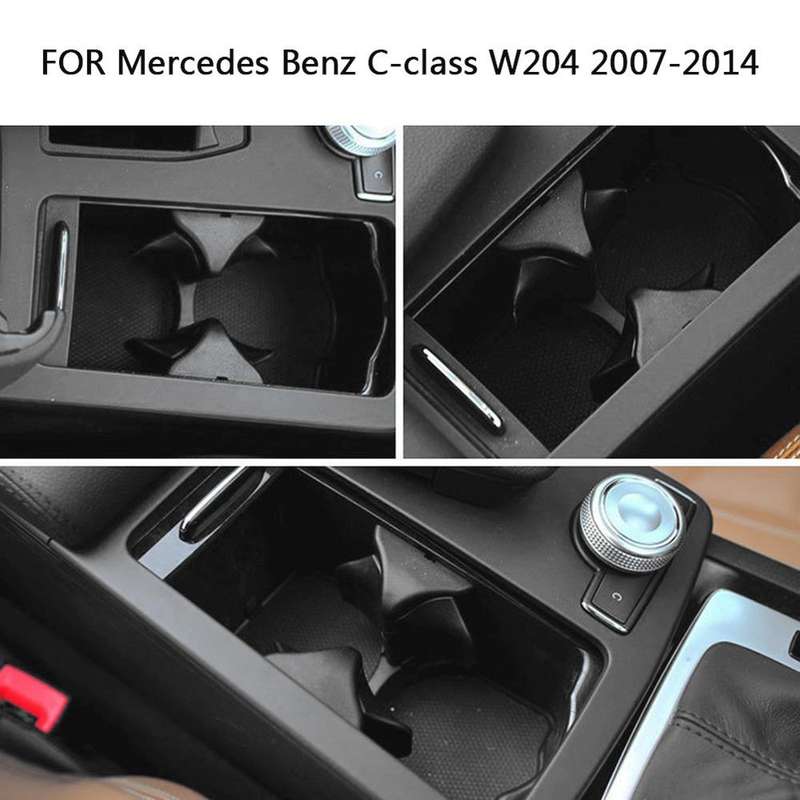 For Mercedes-Benz W204 / W212 2008-2015 Left Driving Car Water Cup Holder 2046802391(Black)