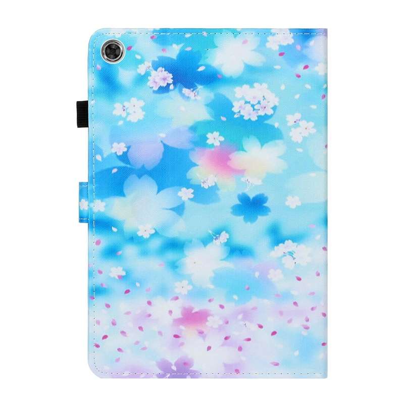 For Lenovo Tab M10 Plus 10.6 3rd Gen 2022 Coloured Drawing Smart Leather Tablet Case(Petal Rain)