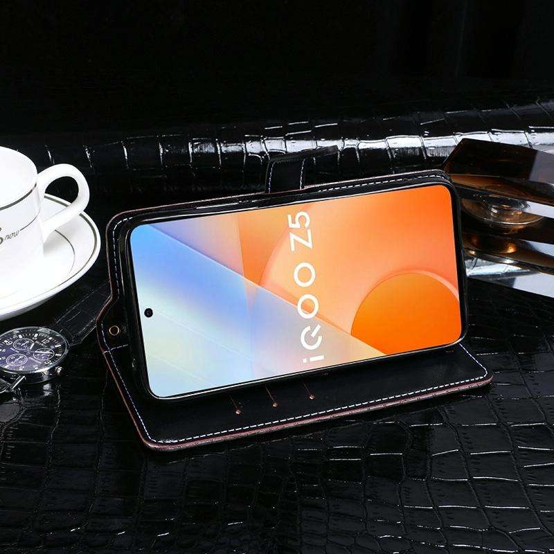 For vivo iQOO Z5 idewei Crocodile Texture Horizontal Flip Leather Case with Holder & Card Slots &...