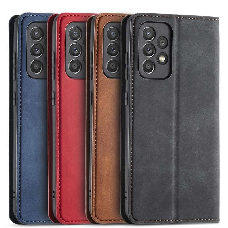 For Samsung Galaxy A73 5G Forwenw Dream Series Oil Edge Strong Magnetism Leather Phone Case(Brown)