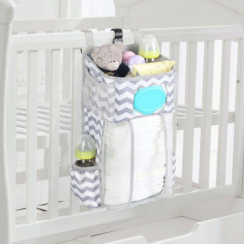 Cot Top Multi-Function Organiser Storage Hanging Bag(Stars)
