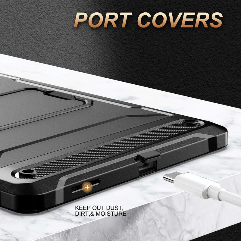 For Samsung Galaxy Tab S6 Lite Explorer PC + TPU Tablet Protective Case with Pen Slot(Black)